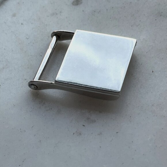 Vintage Solid Sterling Silver Belt Buckle - Picture 1 of 12